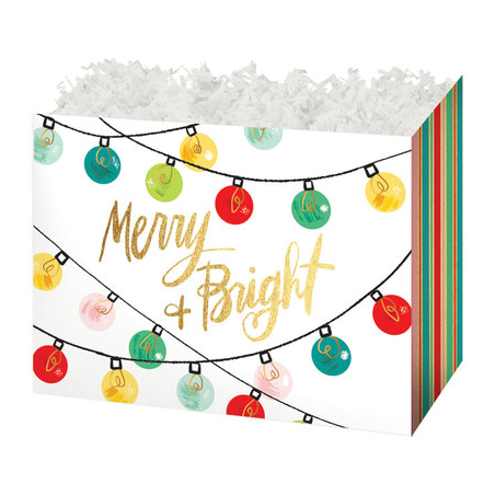 Holiday Basket Boxes-Holiday-Lights-10-1/4 x 6 x 7-1/2-24 Pieces