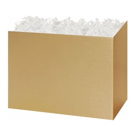Solid Color Basket Boxes Gold 8-1/4 x 4-3/4 x 6-1/4 - 48