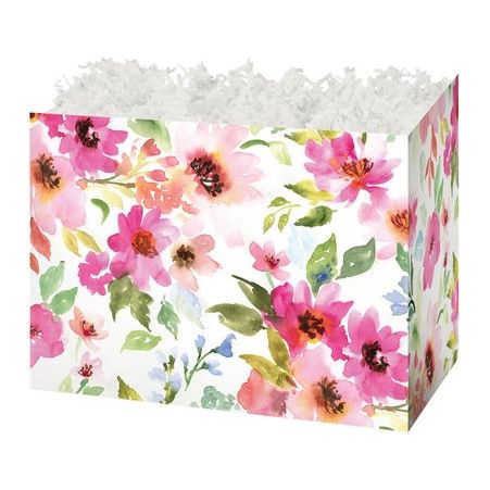 Theme Basket Boxes Watercolor Bouquet 6 3/4 x 4 x 5 - 48 Pieces