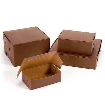 Cocoa/Chocolate Bakery Box lock corner - One-Piece Style