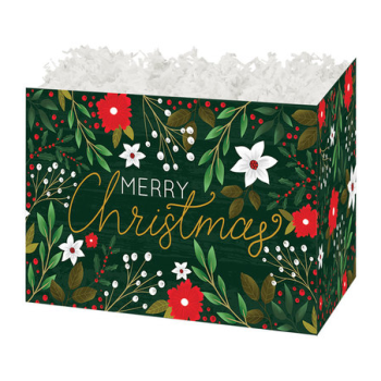 Holiday Basket Boxes-Botanical-Christmas-10-1/4 x 6 x 7-1/2-24 Pieces