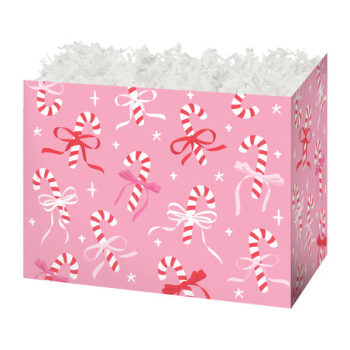 Holiday Basket Boxes Candy Cane 6 3/4 x 4 x 5 - 48