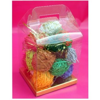 Clear PVC Box with Gold/Silver/Black Bottom with Handle