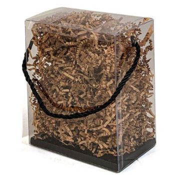 Clear PVC Boxes With Golden or Silver Card Bottom with Rope Handle 