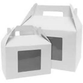 Gable Box with Window - White