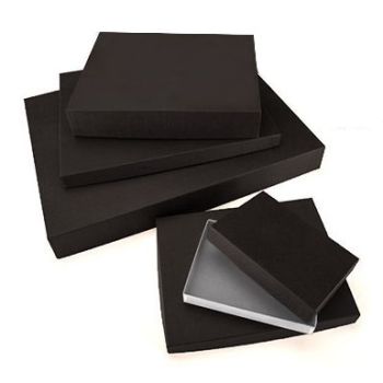 Gift Box - Two-piece Black Embossed 