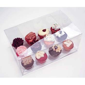 Clear Twelve Mini Cupcake Box with Insert