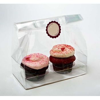 Clear Cupcake Bag for Double Cupcakes