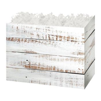 Theme Basket Boxes Distressed Wood 10-1/4 x 6 x 7-1/2 - 24 Pieces