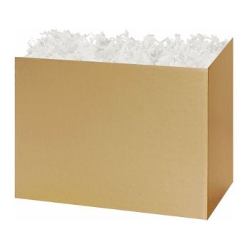 Solid Color Basket Boxes Gold 8-1/4 x 4-3/4 x 6-1/4 - 48