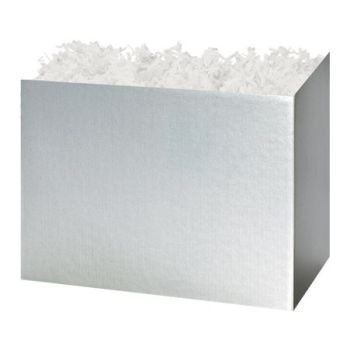 Solid Color Basket Boxes Silver 10-1/4 x 6 x 7-1/2 - 48