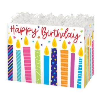 Theme Basket Boxes Candle Birthday 10-1/4 x 6 x 7-1/2 - 24