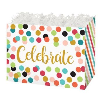 Theme Basket Boxes Celebrate Dots 10-1/4 x 6 x 7-1/2 - 24