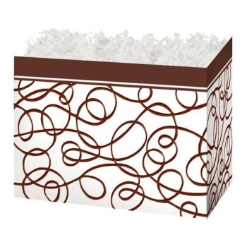 Theme Basket Boxes Chocolate Drizzle 10-1/4 x 6 x 7-1/2 - 24