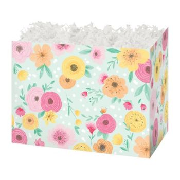 Theme Basket Boxes Floral Mint-10-1/4 x 6 x 7-1/2-24