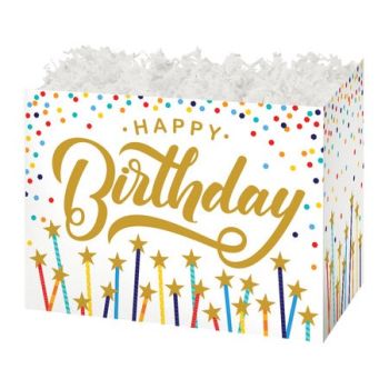 Theme Basket Boxes Happy Birthday Stars-10-1/4 x 6 x 7-1/2-24