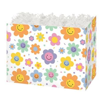 Theme Basket Boxes Smiley Flowers Large 10-1/4 x 6 x 7-1/2 - 24 Pieces