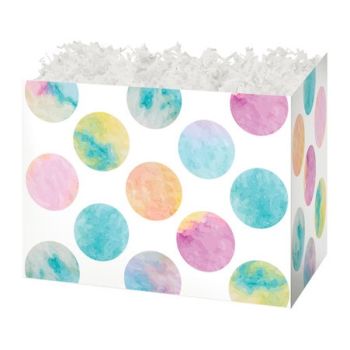 Theme Basket Boxes Watercolor Dots 6 3/4 x 4 x 5 - 48 Pieces