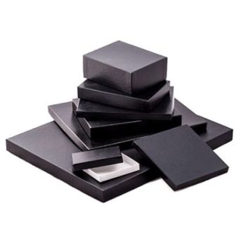 Black Leatherette w/ White Base Photo Boxes