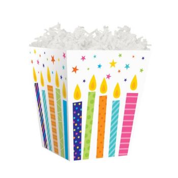 Treat Gift Boxes-4 x 4 x 4-1/2-Birthday Candle-60 Pieces