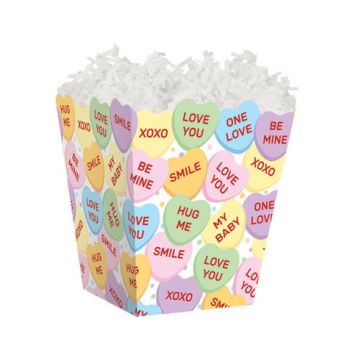 Treat Gift Boxes-4 x 4 x 4-1/2-Conversation Hearts-60 Pieces