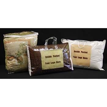 Vinyl Pillow Bag w/Rope Handles No Pocket