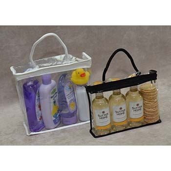 Vinyl Zipper Bag with Rope Handle