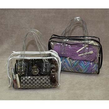 Clear Vinyl Security Purse with Handles