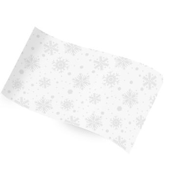 Printed Tissue White Snowflake Check 20 x 30 - 240
