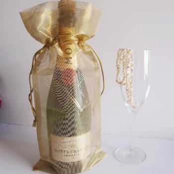 Wine Bag Sheer Metallic 