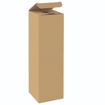 One Bottle Wine Box Natural Kraft End Opening - 50 Count Case