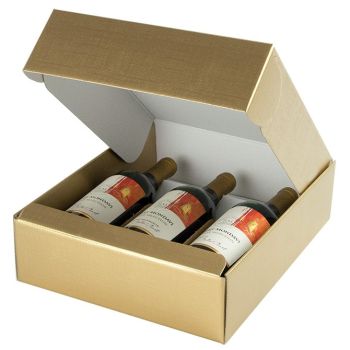 Three Bottle Wine Box with Color Options