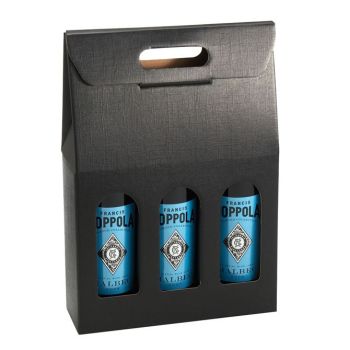 Three Bottle Wine Carrier with Color Options